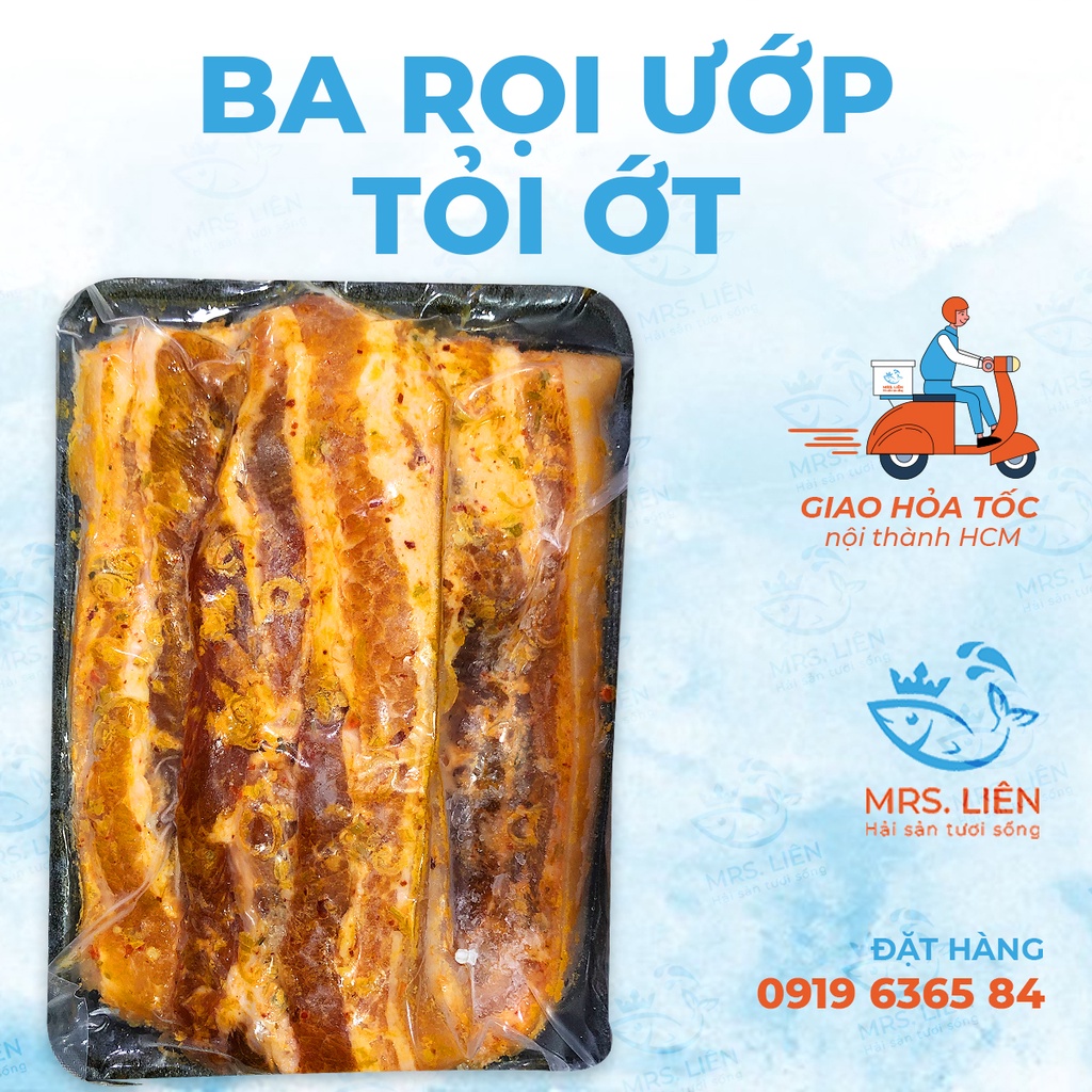 Thịt ba rọi ướp xả 500g - 1kg [Ship hỏa tốc HCM 1-2h]