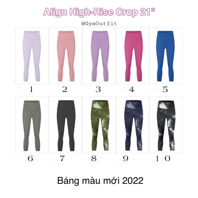 Quần Tập Yoga Gym Dáng Lửng Cao Cấp Lulu Align Crop 21” loại 1 - Gym Outfit