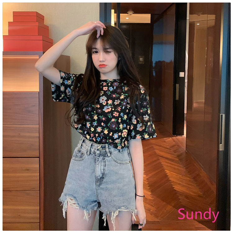 Áo Thun Dáng Rộng Kiểu Retro Hàn Quốc Thời Trang Mùa Hè Cho Nữ | BigBuy360 - bigbuy360.vn