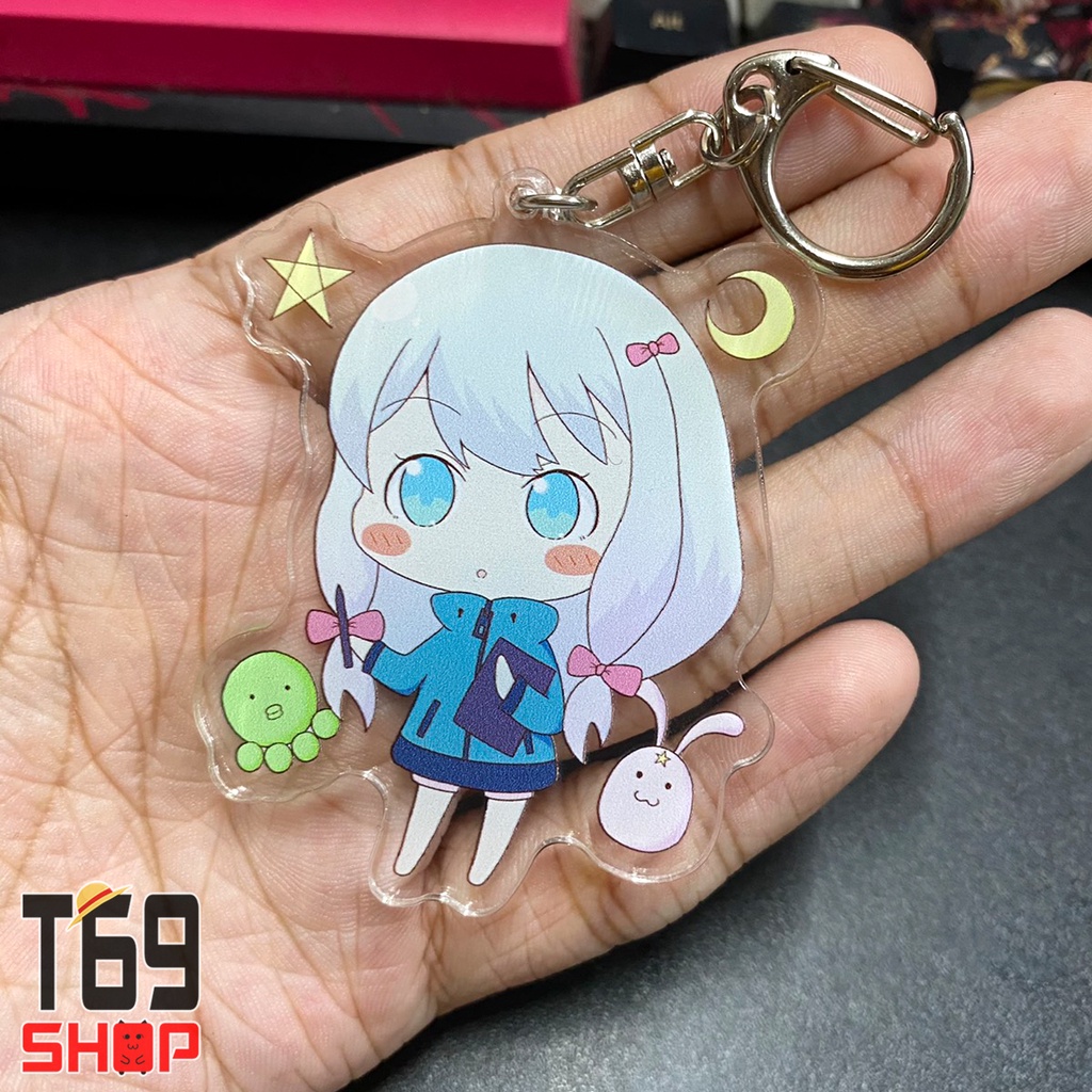 Móc khóa mica Sagiri - anime Eromanga Sensei (Loại cao cấp - Hình in ép giữa 2 mặt mica)