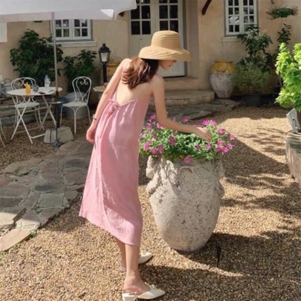 Váy maxy đũi hở lưng dáng dài