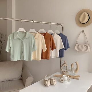 Áo Croptop polo có khuy A-3F196