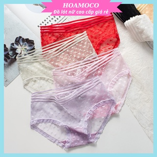 Quần Lót Nữ HOAMOCO , Quần Lót Ren Sexy Viền Chun Lưới Thiết Kế Họa Tiết Trái Tim Gợi Cảm Quyến Rũ - R21