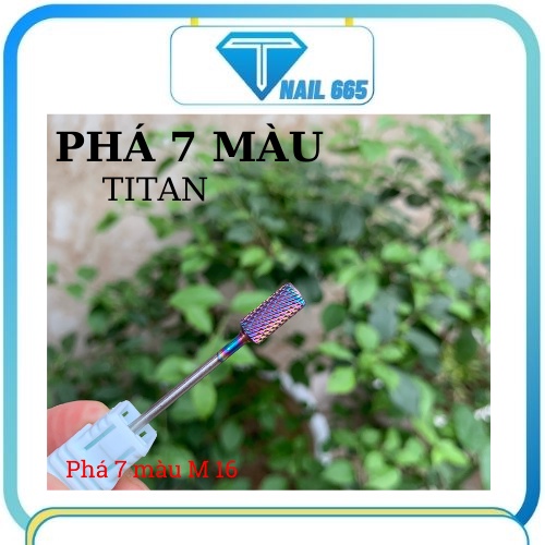 Đầu mài phá sơn gel , móng bột . Đầu mài phá 7 màu TI TAN