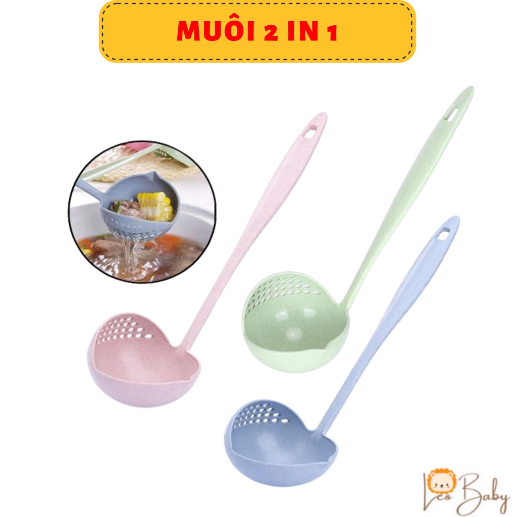 Muỗng vá muôi múc canh thông minh 2 in 1 tiện lợi