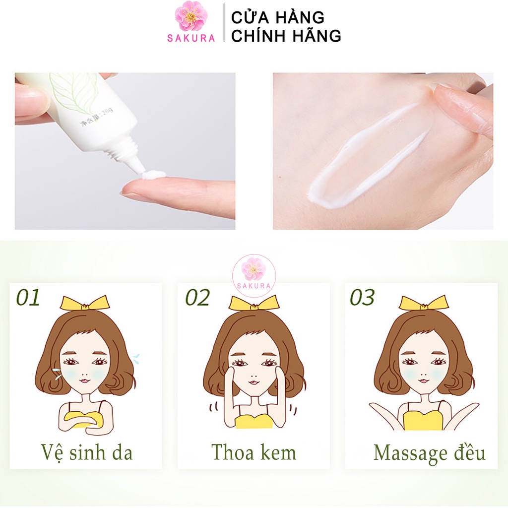 Kem làm mờ sẹo thâm mụn Maycreate Gel nha đam dưỡng ẩm dành cho da mụn nội địa trung  Acne Cream Sakura 20g