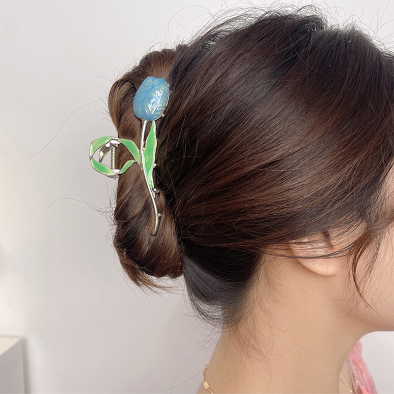 Kẹp Tóc Kim Loại Hình Hoa Tulip