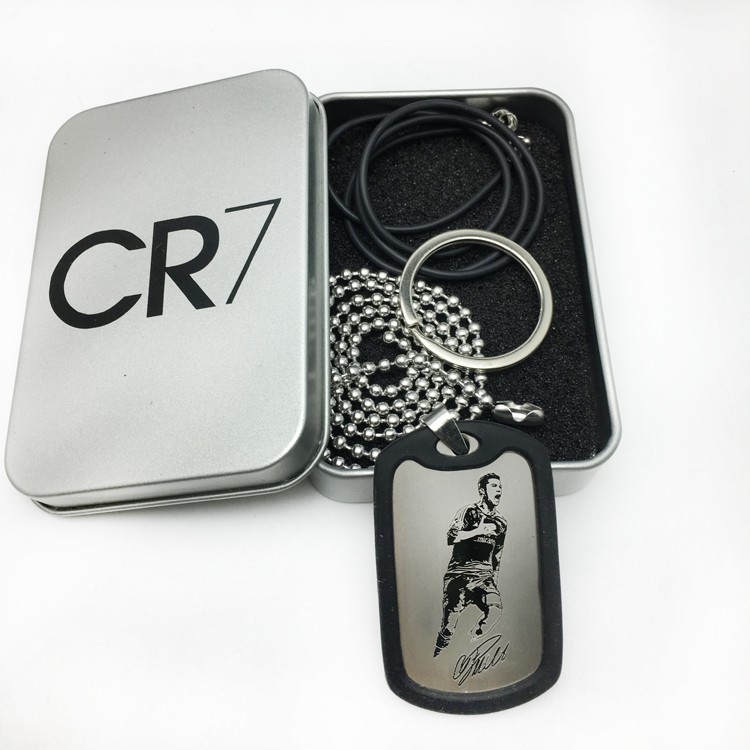 Combo dây chuyền - móc chìa khóa cầu thủ bóng đá CR7 - MESI - NEYMAR