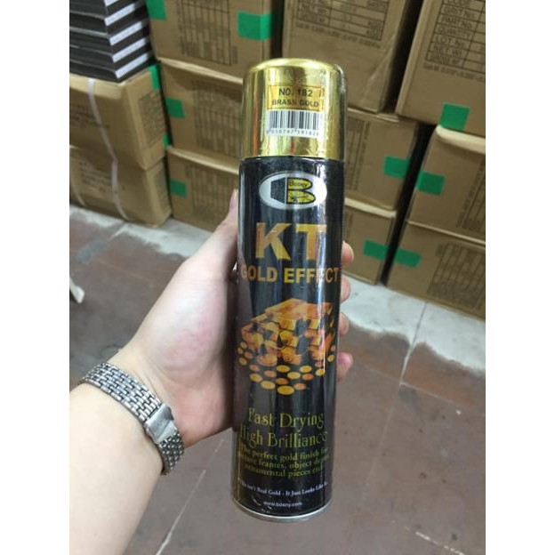Sơn xịt mạ vàng KT Gold Efect Bosny