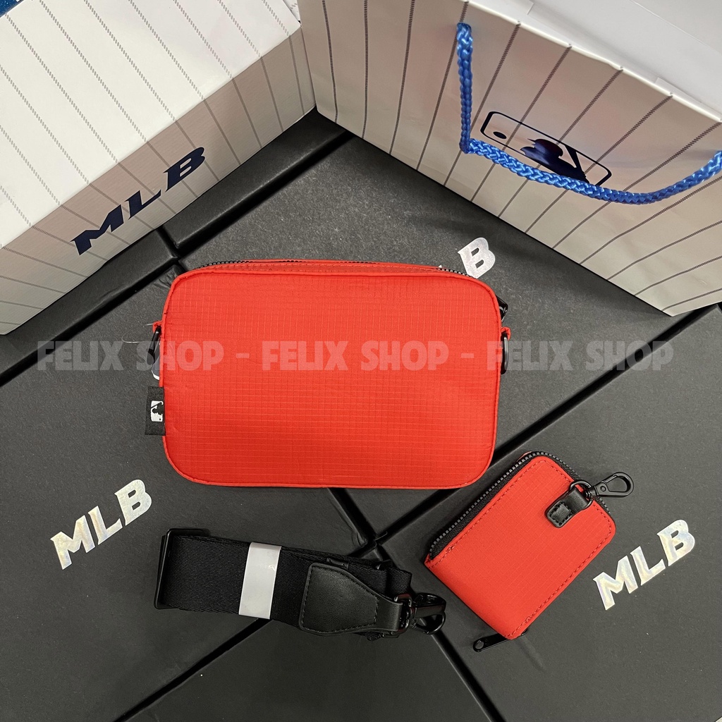 ✅ [ FELIX CHUẨN 1:1 + VIDEO ĐỦ MÀU] Túi Đeo Chéo MLB Mini Ripstop Nylon Boston Red Sox 32BGDJ111-43R | HÀNG XỊN CÓ SẴN