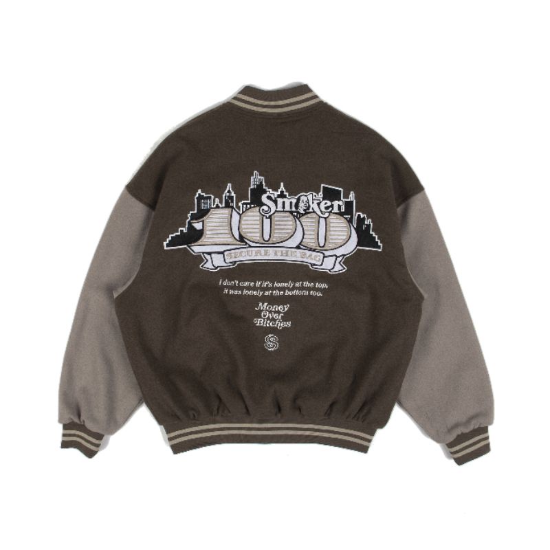 Áo khoác Varsity 100  CHẤT LIỆU DẠ THÂN MIX TAY NỈ PHONG CÁCH UNISEX