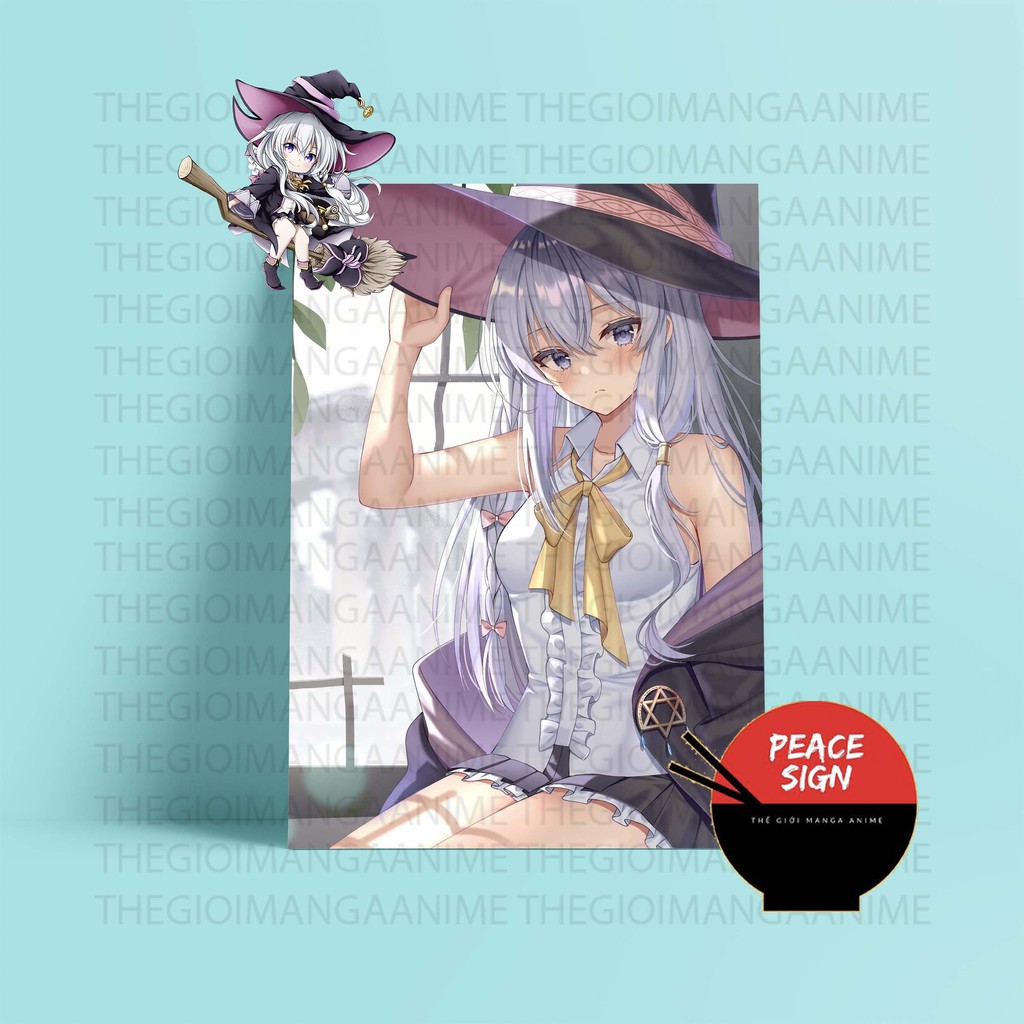 (50 mẫu) Tấm Postcard giấy 260gsm cao cấp HÀNH TRÌNH CỦA ELAINA A5 anime chibi ảnh đẹp nhiều mẫu