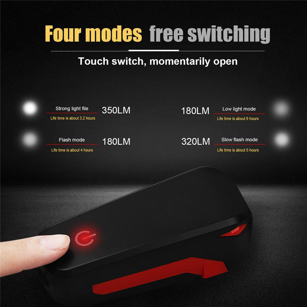 Đèn Chiếu Sáng Xe Đạp Sạc USB Kèm Còi Xe Tiện Dụng