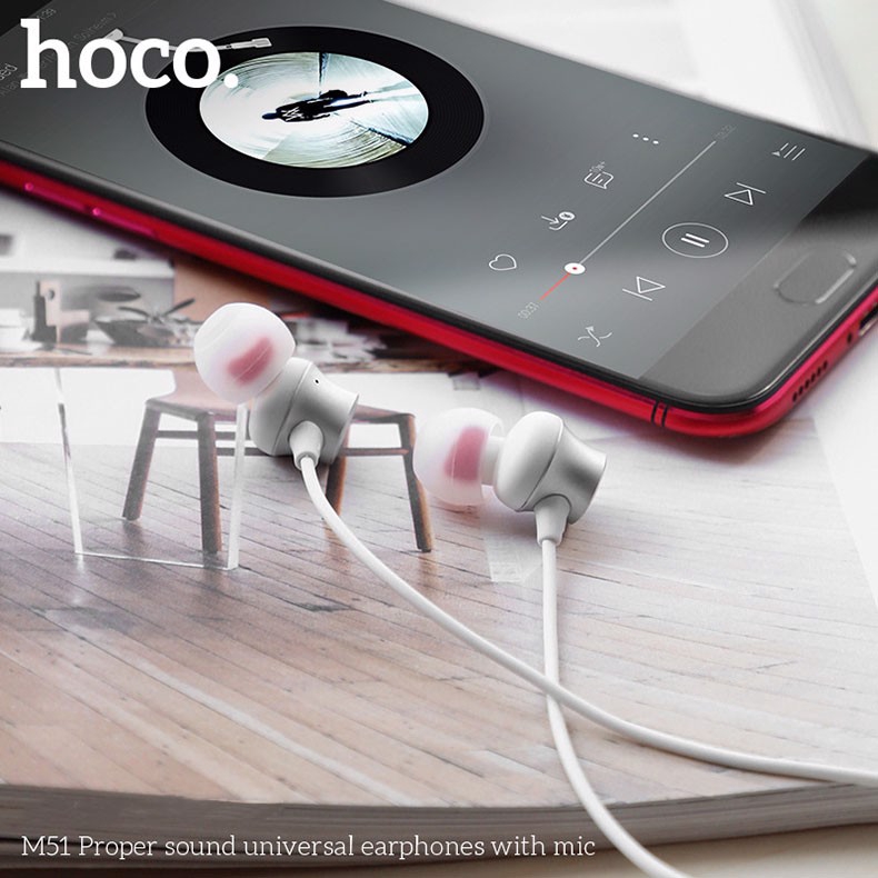 Tai Nghe nhét tai có dây Hoco M51 -Tai nghe nhét tai CHỐNG ồn In ear