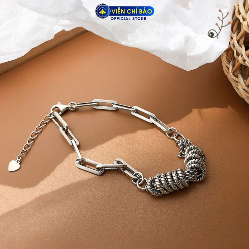 Lắc tay bạc nữ hình xích xoắn chất liệu bạc Thái 925 thời trang phụ kiện trang sức nữ Viễn Chí Bảo L000142