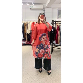 Áo dài 2 lớp dáng suông