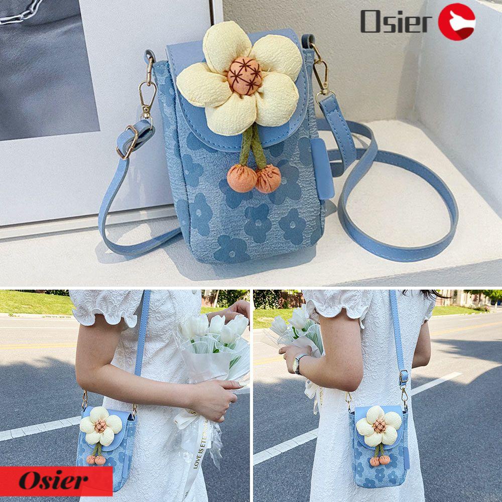 Osier1 Túi Đeo Vai Bằng Nylon Họa Tiết Hoa Giản Dị