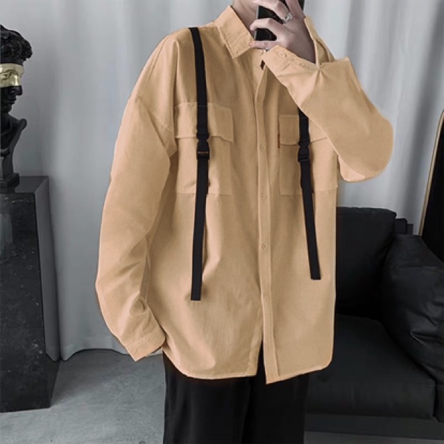 Áo sơmi phối dây