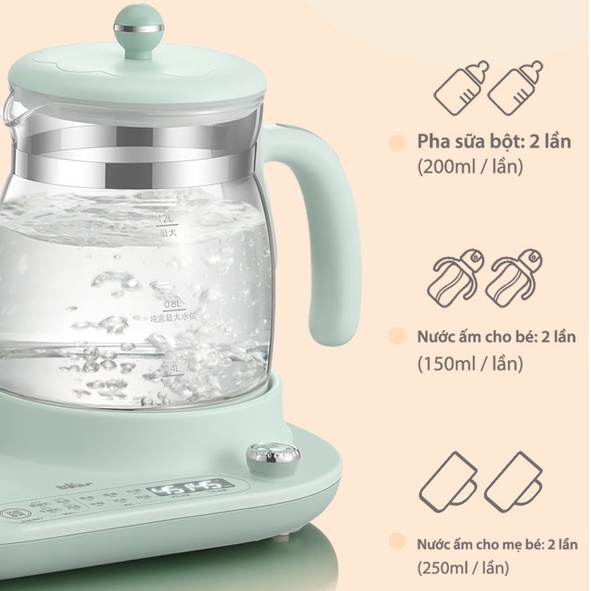 Bình nấu nước đa năng và giữ ấm Bear TNQ-A12L1 - Hàng chính hãng - Bảo hành 18 tháng