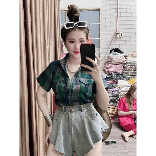 ÁO SƠMI CARO siêu Hot thời trang nữ