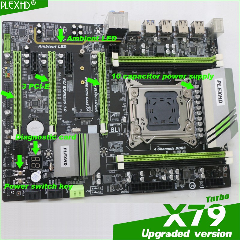Mainboad X79 Plex HD sk 2011 hỗ trợ đến CPU xeon E5 v2, i7 .... | WebRaoVat - webraovat.net.vn