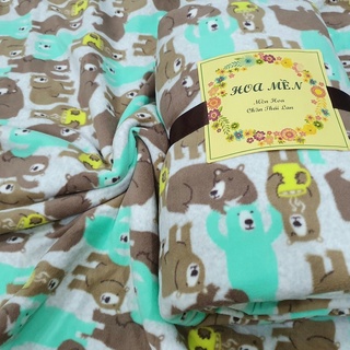SALE/ 110k còn 95k.☎️Mền ♡nỉ Thái♡🤩GẤU XANHvăn phòng, du lịch, đi học