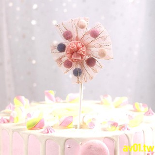 Topper Cắm Trang Trí Bánh Kem Hình Hoa