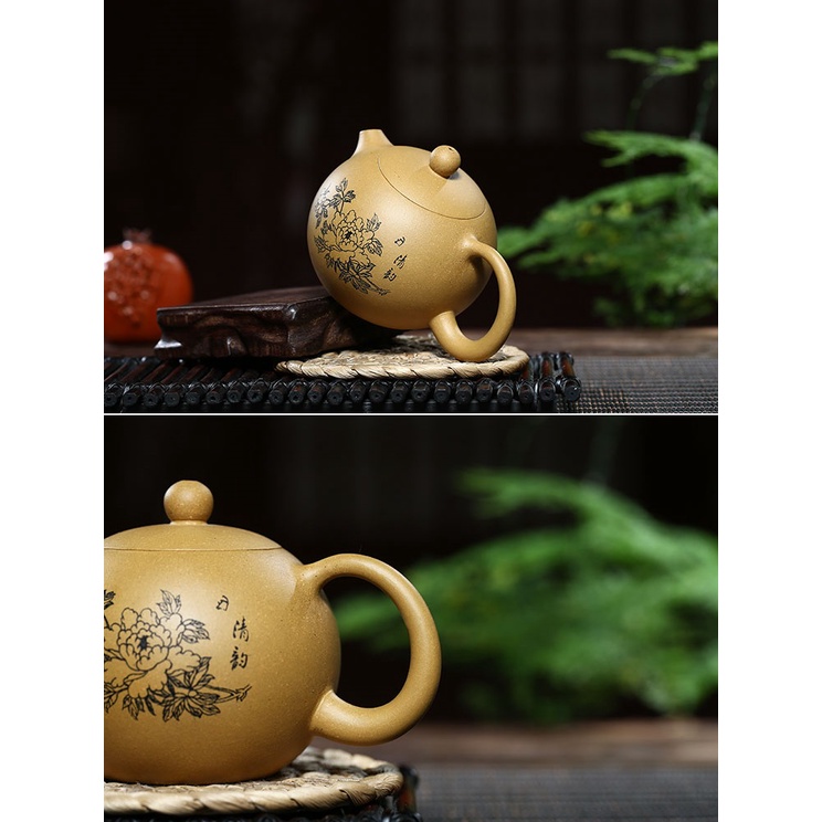 Ấm Tử Sa Nghi Hưng Tây Thi Mẫu Đơn 220 ml (Đoạn Nê, Lọc Tổ Ong)