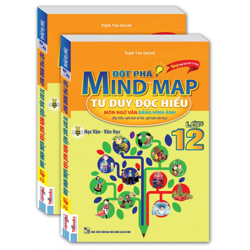 Sách - Đột Phá Mindmap - Tư Duy Đọc Hiểu Môn Ngữ Văn Bằng Hình Ảnh Lớp 12