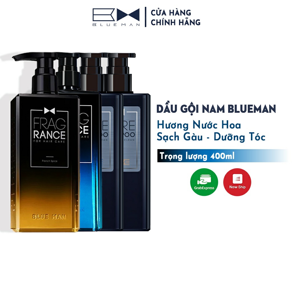Dầu Gội Nam BLueman Sạch Gàu Làm Mềm Mượt Tóc Hương Nước Hoa Thơm Lâu 400ml T06