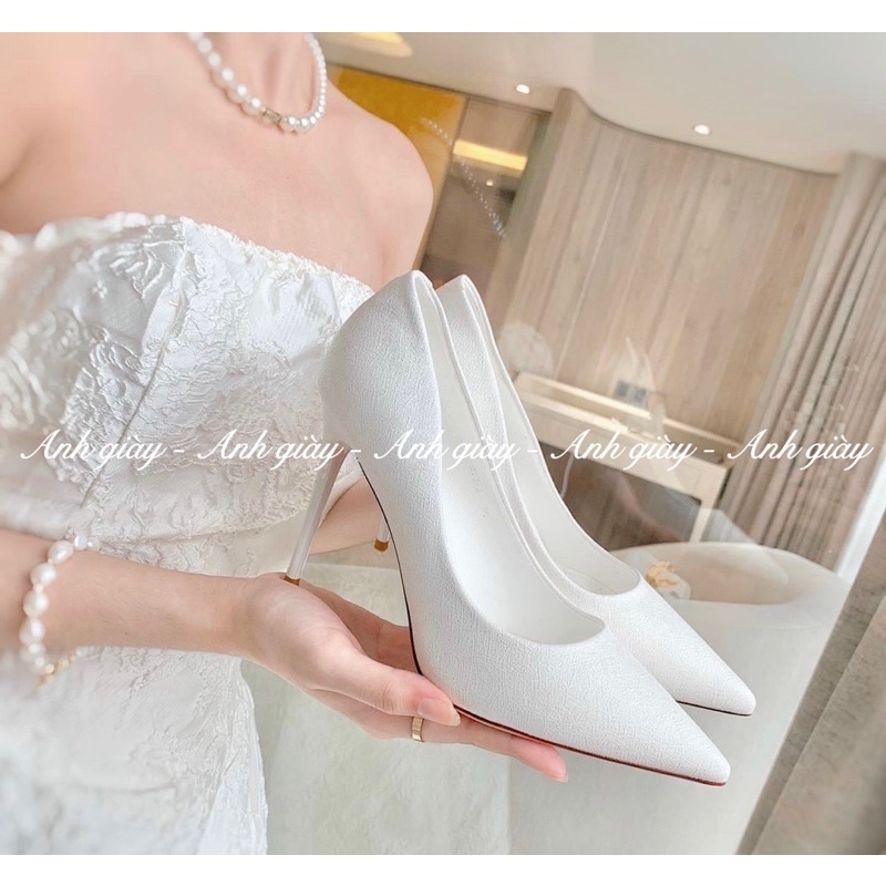 CG54 - Giày cao gót, giày cưới , giày dạ hội  da nhũ xước kim tuyến gót nhọn 9p hàng quảng châu cao cấp