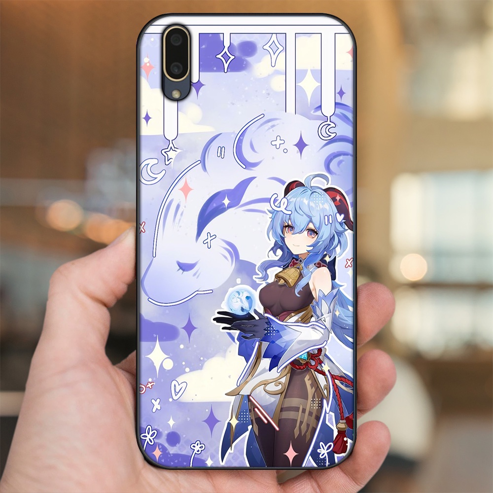 Ốp lưng Vivo V11 viền đen in hình Ganyu Genshin Impact