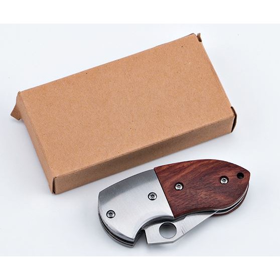 Dao Phượt Gấp Hột Xoài Đen MIni - Thép Dầy - Không Gỉ - Gỗ Thật -2 Loại Lưỡi Dao Bén  - Hàng Có Sẵn Trong Kho