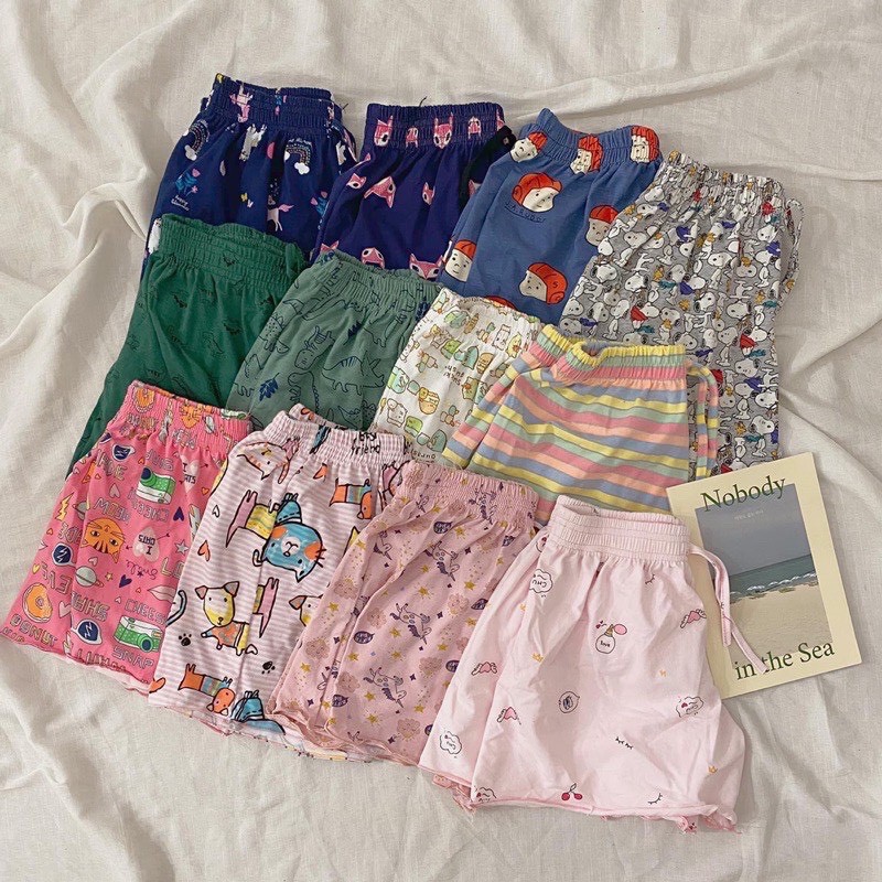 [QUÀ TẶNG LÀ CHUN TÓC NHIỀU MÀU NỮ TÍNH DAI DẺO MỀM] Quần short nữ mặc nhà cotton,Quần đùi nữ mặc nhà cotton