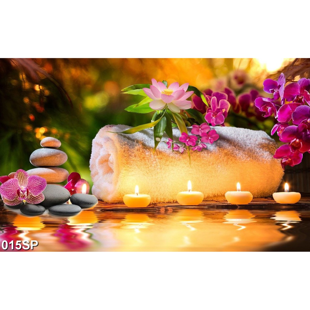 TRANH DÁN TƯỜNG 3D SPA ĐẸP - TRANH DÁN PHÒNG MASSAGE NHẸ NHÀNG