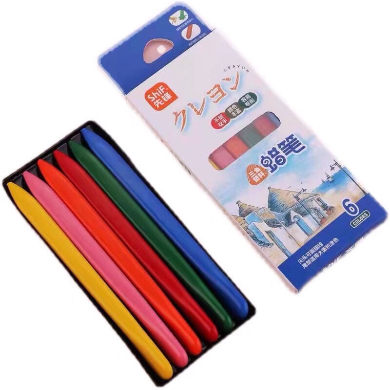 Bút Sáp Mài Dao Hình Tam Giác Bằng Nhựa 24 Màu Tùy Chọn 36 Màu Phù Hợp Cho Người Mới Bắt Đầu