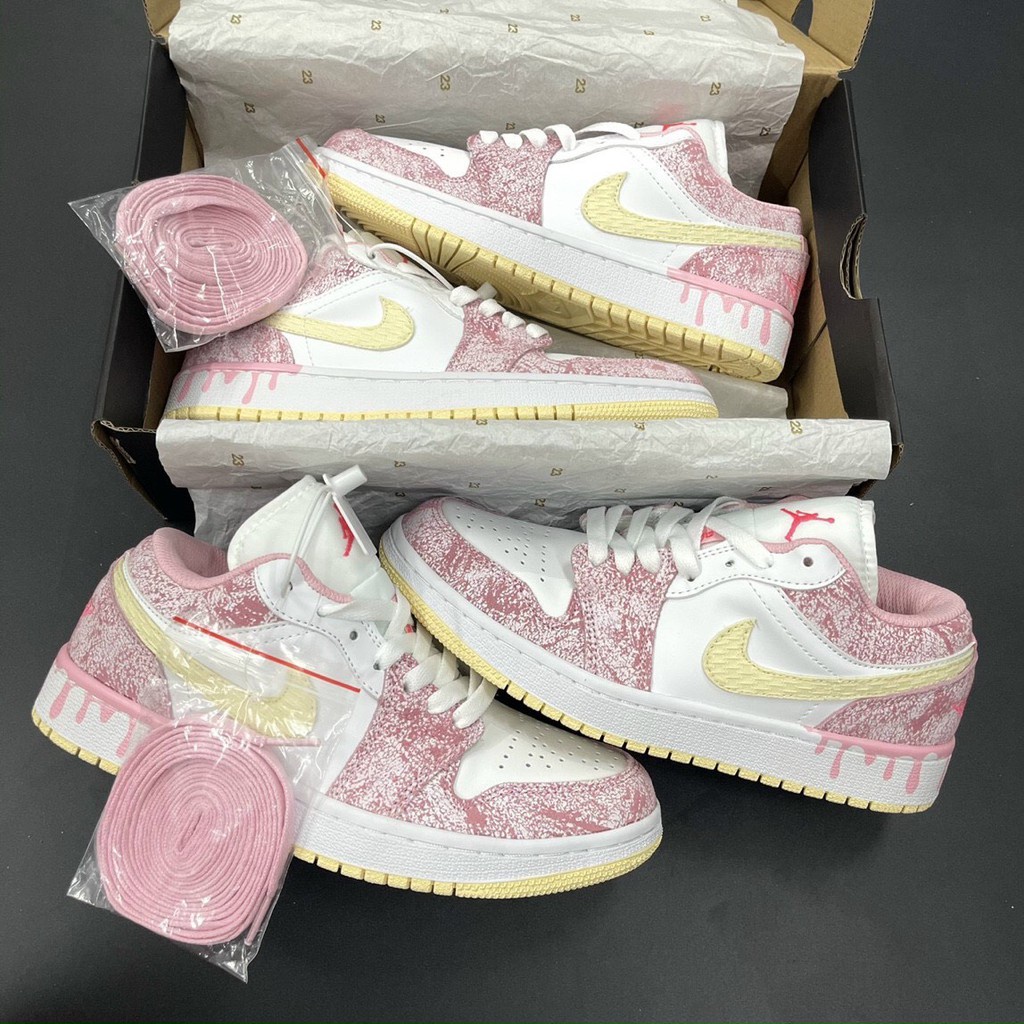 Giày Jordan 1 low paint drip bản cao cấp 1-1 trung full phụ kiện