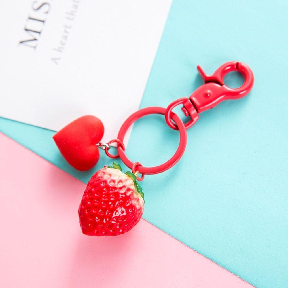 Móc Khóa Hình Trái Tim Màu Đỏ Dễ Thương Dùng Làm Quà Tặng Cho Bạn Bè / Xe Hơi