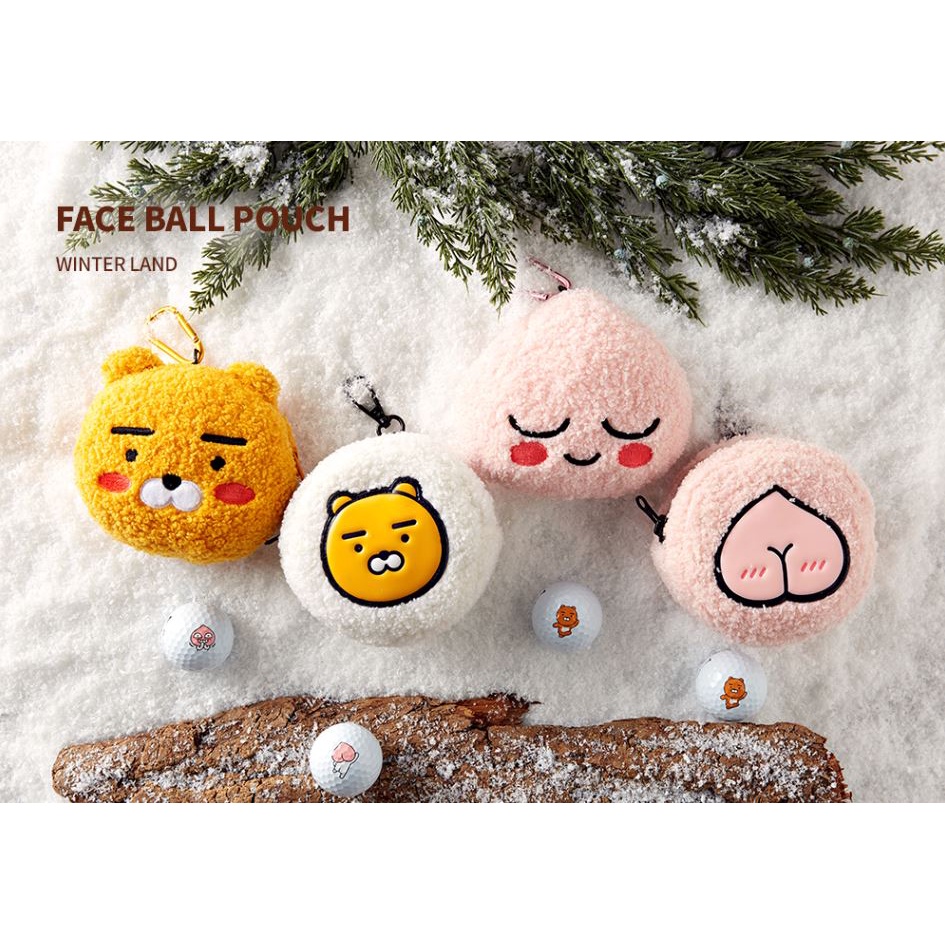 Winterland Face Ball Pouch RYAN APEACH Túi Đựng Quả Bóng RYAN APEACH│Túi Đựng Dụng Cụ Chơi Golf Hình Nhân Vật Dễ Thương