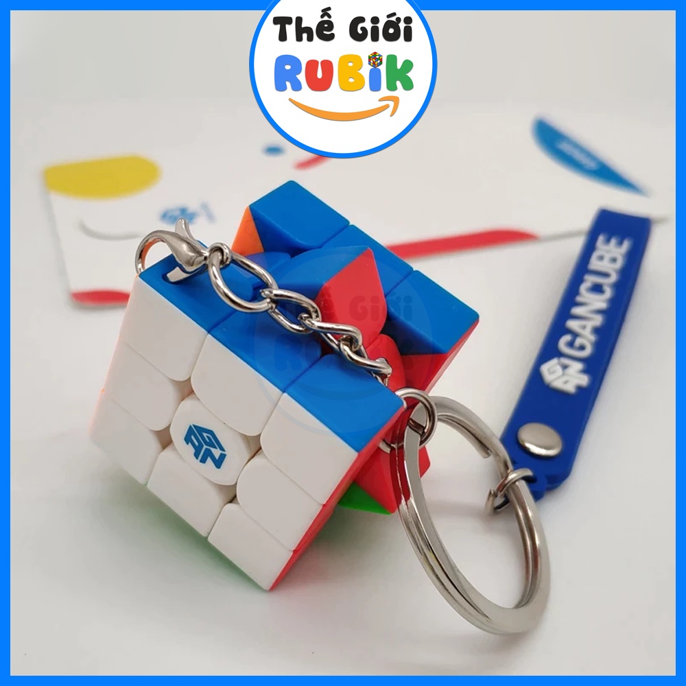 Móc Khóa Rubik GAN 330 KEYCHAIN CUBE Mini 3x3 Cao Cấp. Treo Khóa Xin Sò Đẳng Cấp Vip Pro - Thế Giới Rubik