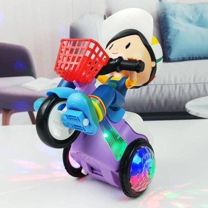 BB Kids Đồ Chơi Em Bé Đạp Xe Xoay 360 Độ Có Đèn Và Phát Nhạc