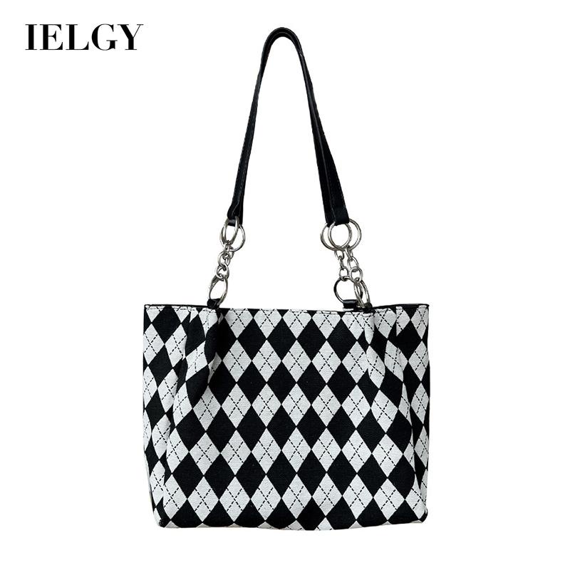 Túi Đeo Vai Cỡ Lớn Họa Tiết Sọc Caro Thời Trang Dễ Phối Đồ Cho Nữ