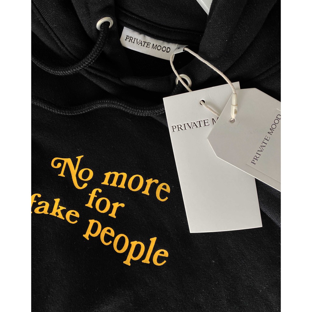 Áo Hoodie Đen PRIVATE MOOD® | SS21 | Ep.1 - No More Fake People Hoodie