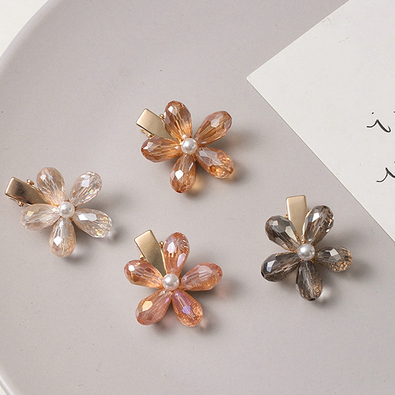 Kẹp TóC HìNh Hoa ĐíNh Kim Cương Giả NhiềU MàU ThờI Trang Cho Nữ timetunnel