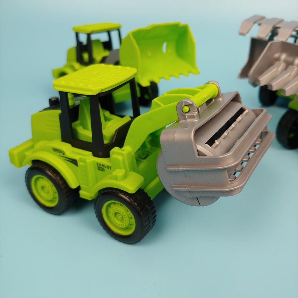 SET 4 xe đồ chơi nông trại màu xanh lá
