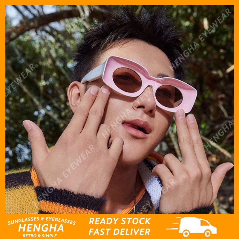 Kính Mát Gọng Chữ Nhật Màu Sắc Ngọt Ngào Phong Cách Hàn Quốc
