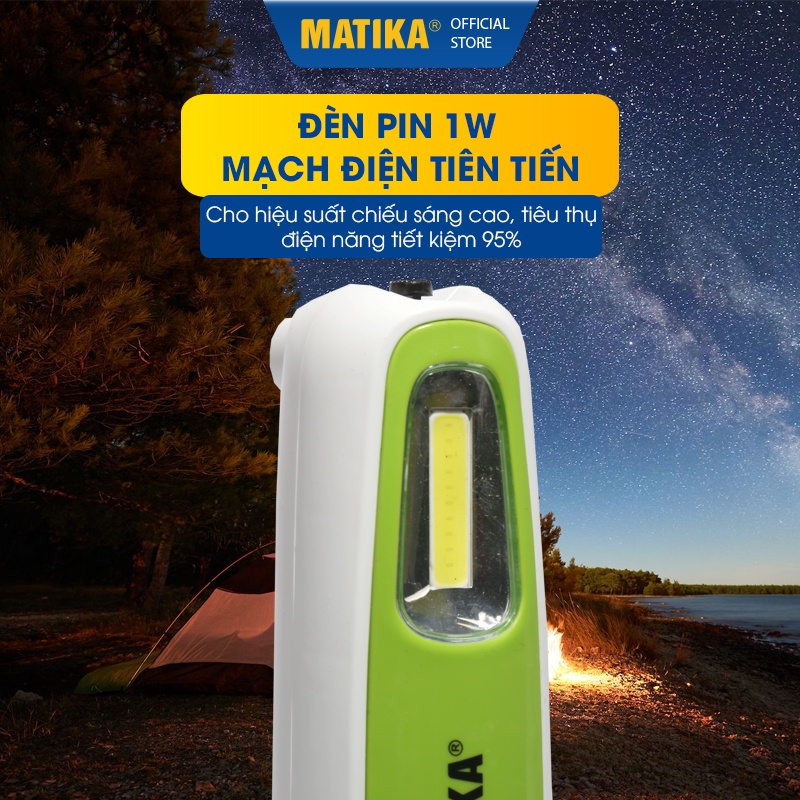 Đèn Pin Cầm Tay MATIKA Công suất 1W Pin 400mAh/4V MTK-RT3