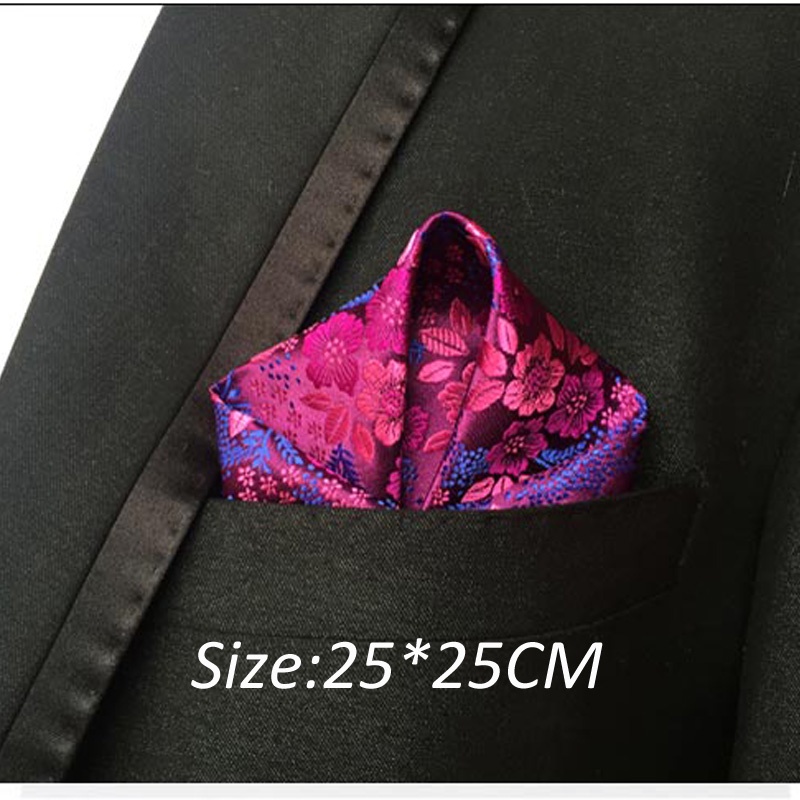 Khăn Tay Bỏ Túi Họa Tiết Hoa Chất Lượng Cao Cho Nam