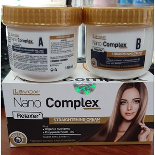 Cặp kem duỗi tóc Lavox Nano Comlex 150ml A, B