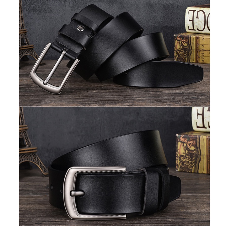Thắt lưng nam da bò 2 lớp khoá hợp kim không gỉ phong cách cổ điển - TL2203